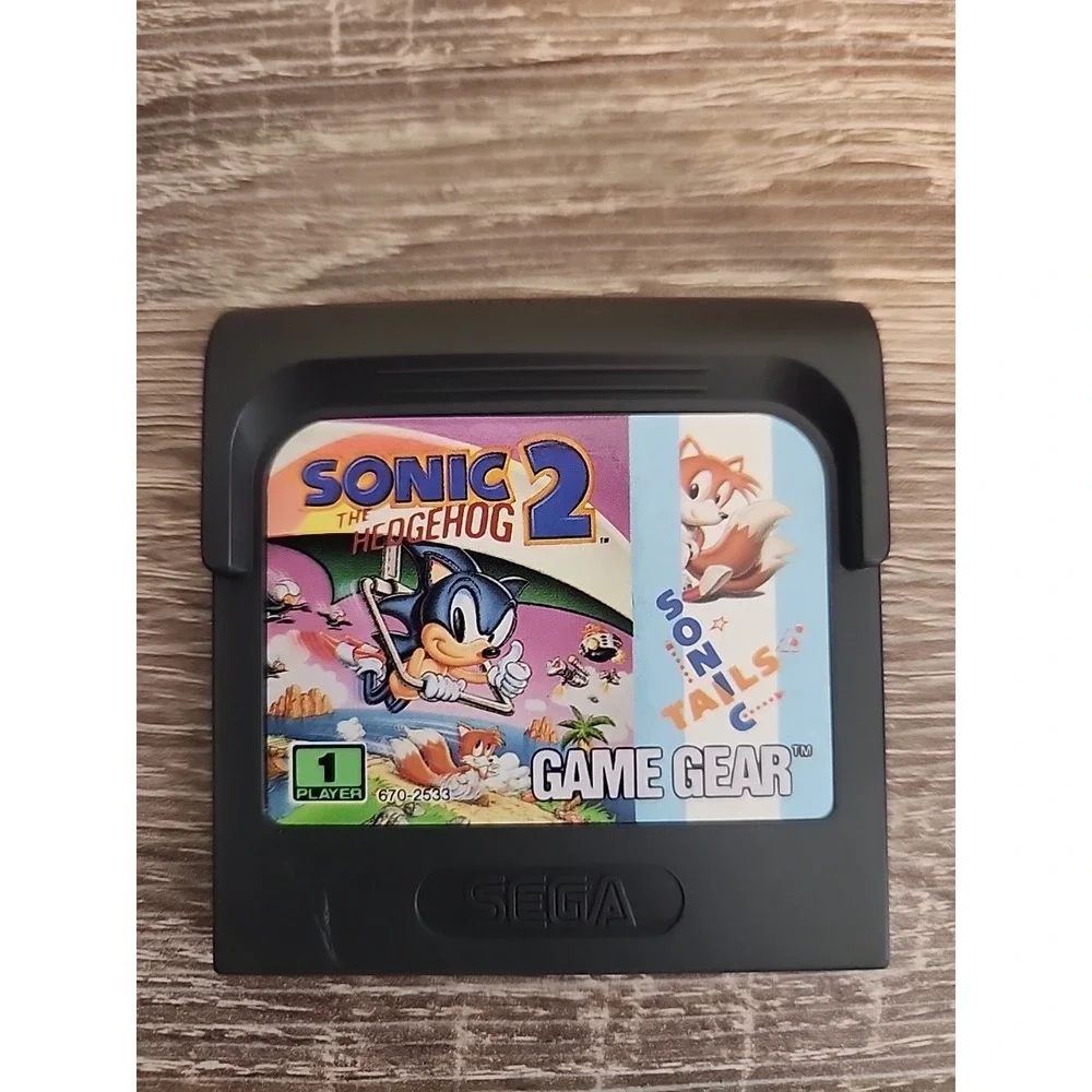 USED SEGA SONIC 2 GAME GEAR‎ WITH CASE & INSTRUCTION MANUAL